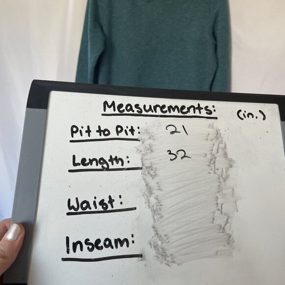 Tek Gear Teal DryTek Hooded Long Sleeve Tunic Sweatshirt M women's athletic - Picture 4 of 7